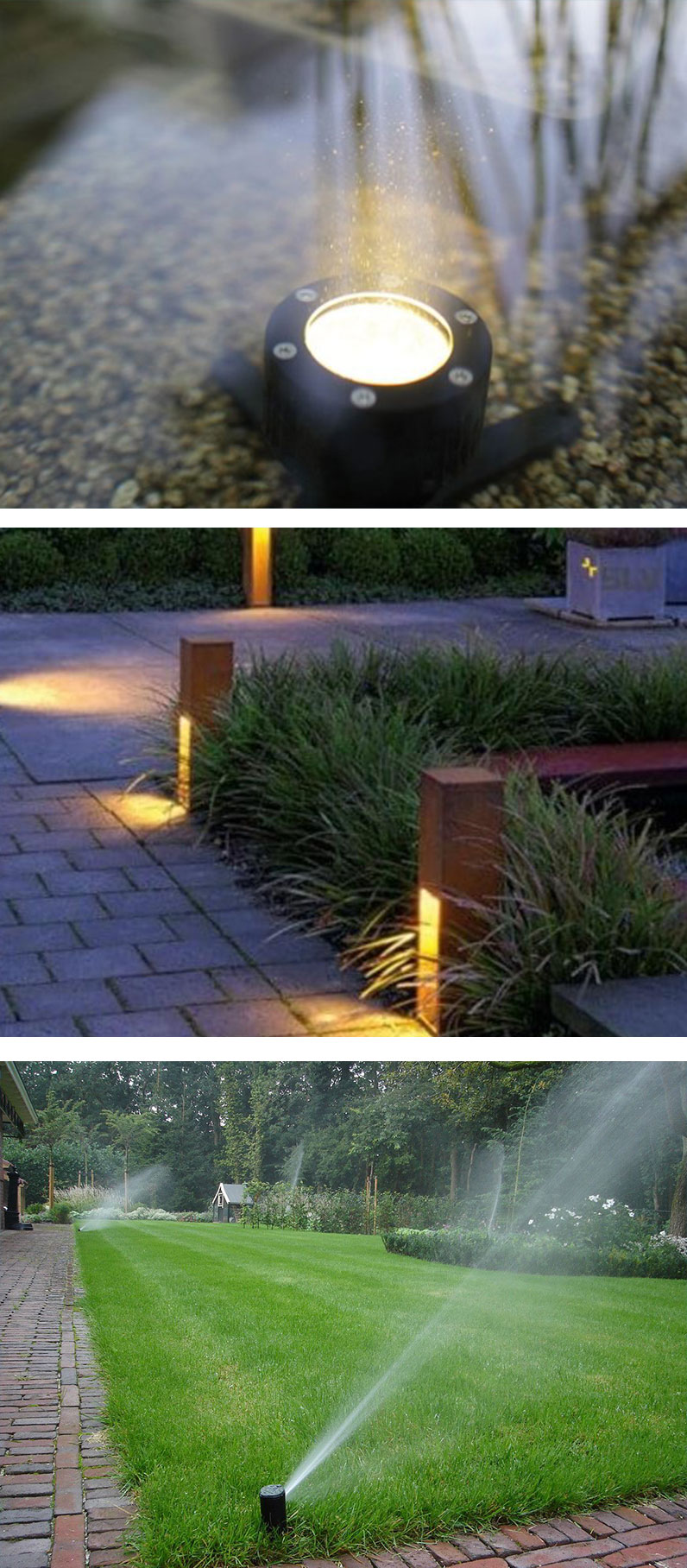Aansluiten van tuin en buiten verlichting